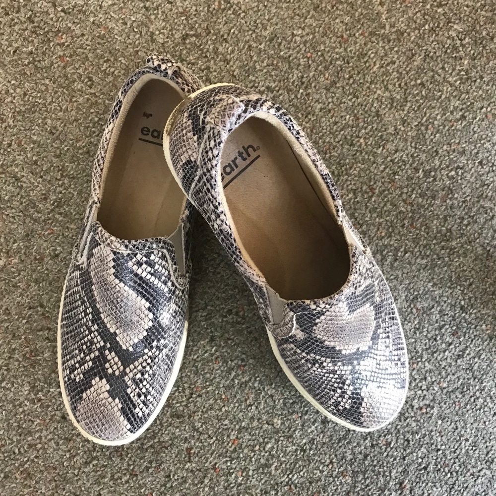 Earth snakeskin shoes